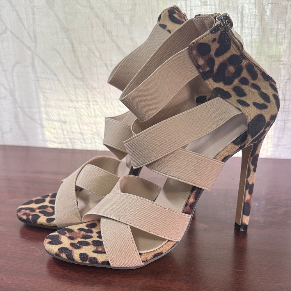 SHEIN Beige and Leopard Heels